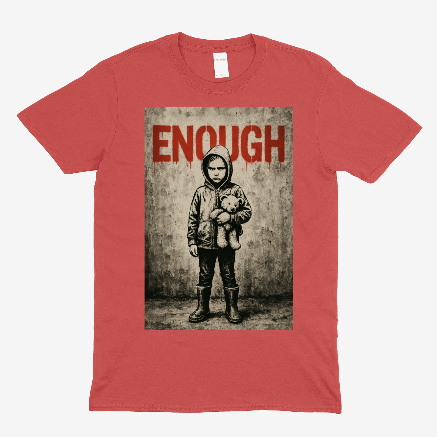 „ENOUGH“ – Protestkunst mit Haltung | Street-Art Statement Shirt