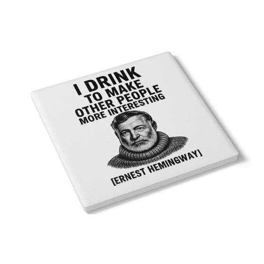 Ernest Hemingway – Keramik-Untersetzer - True Insights