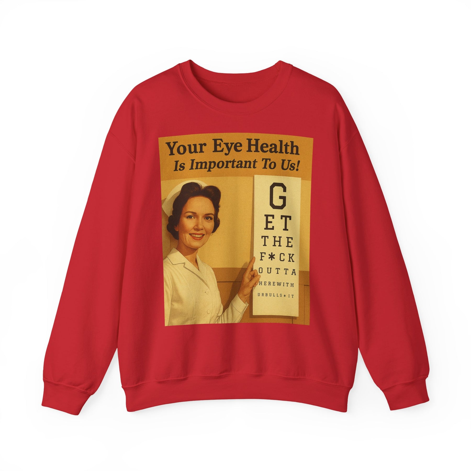 „Eye Health – Bullsh*t Edition“ – Satire-Sweatshirt im Retrolook – Freches Satire-Design für mutige Statements | True Insights