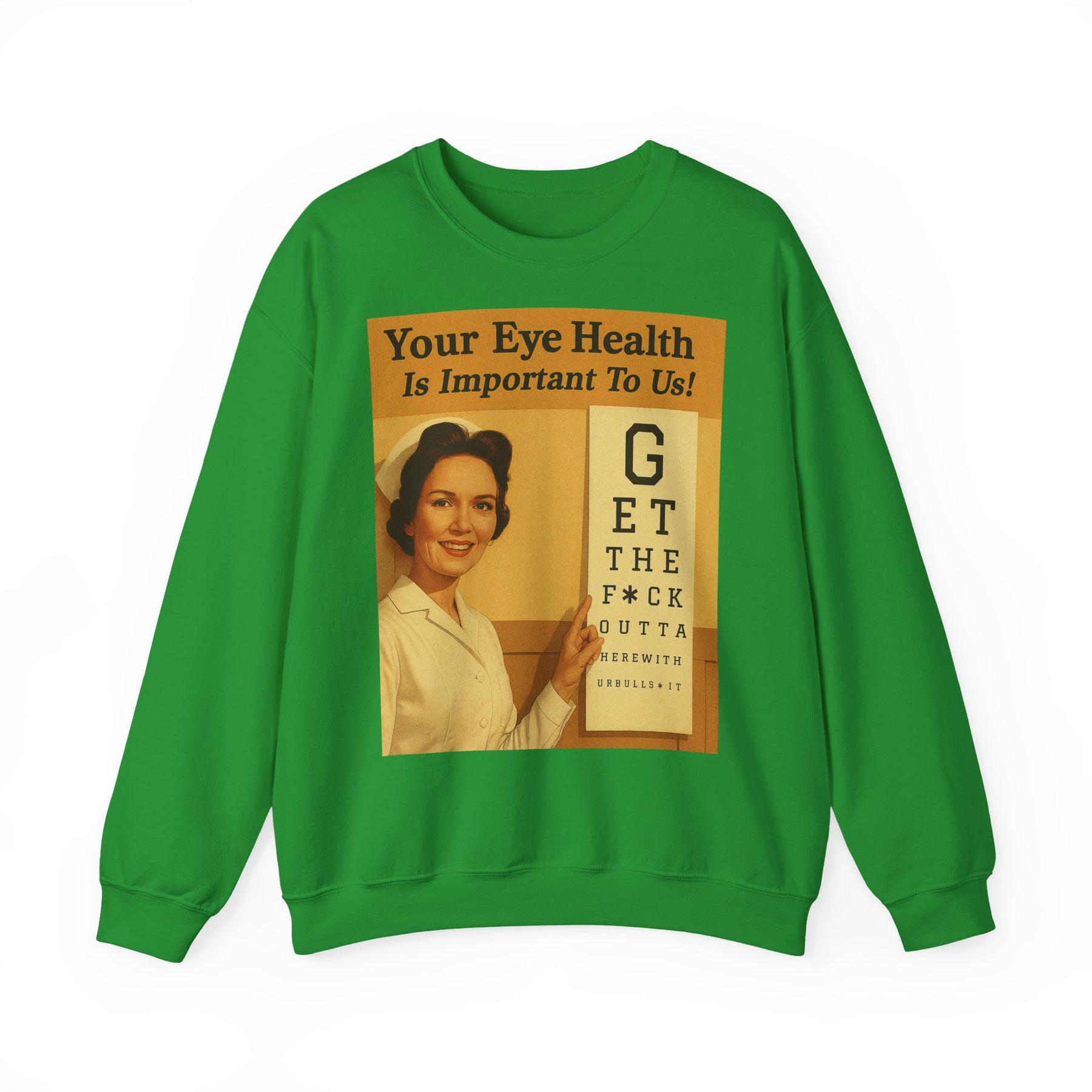 „Eye Health – Bullsh*t Edition“ – Satire-Sweatshirt im Retrolook – Freches Satire-Design für mutige Statements | True Insights