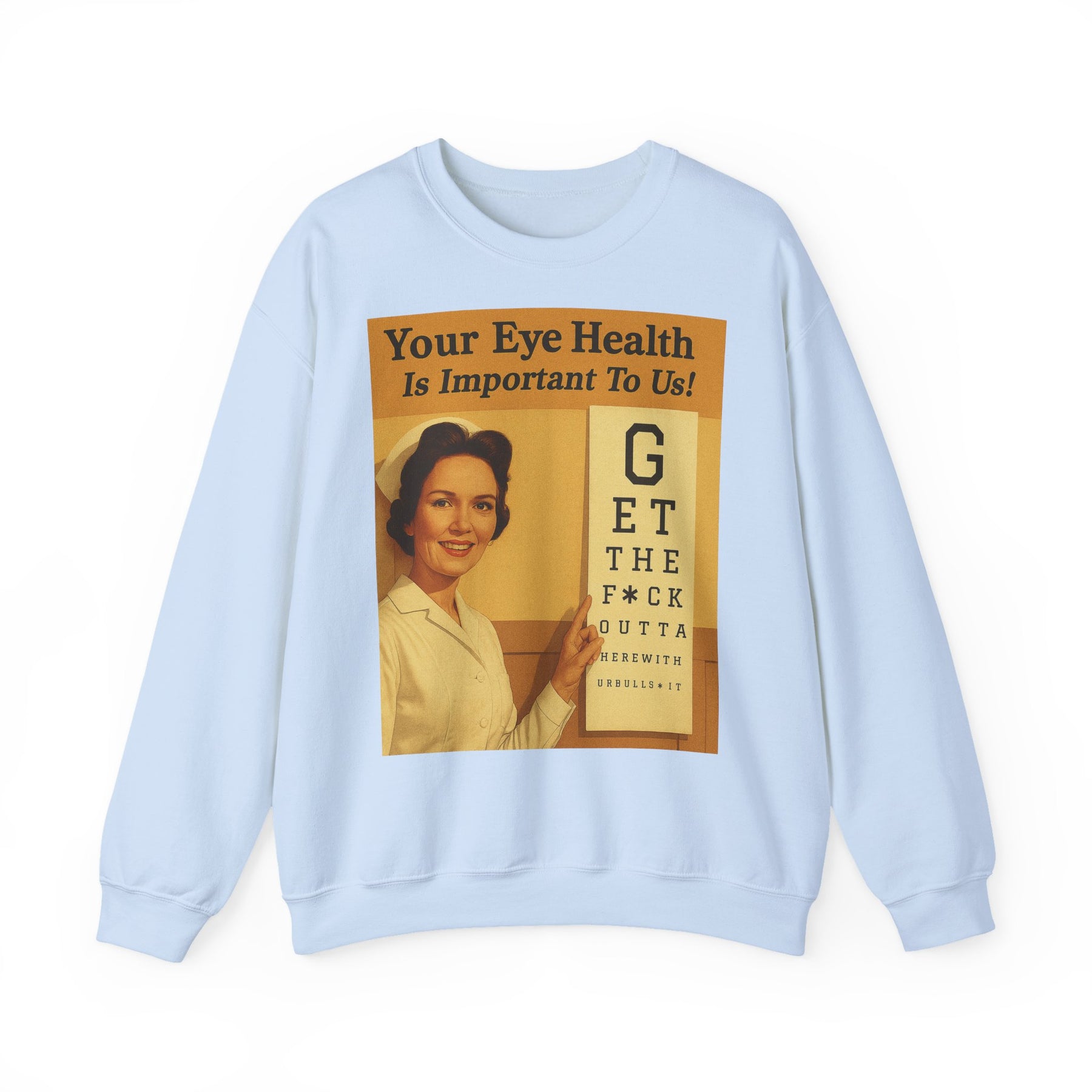 „Eye Health – Bullsh*t Edition“ – Satire-Sweatshirt im Retrolook – Freches Satire-Design für mutige Statements | True Insights