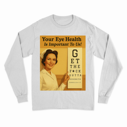 „Eye Health – Bullsh*t Edition“ – Satire-Sweatshirt im Retrolook-True Insights