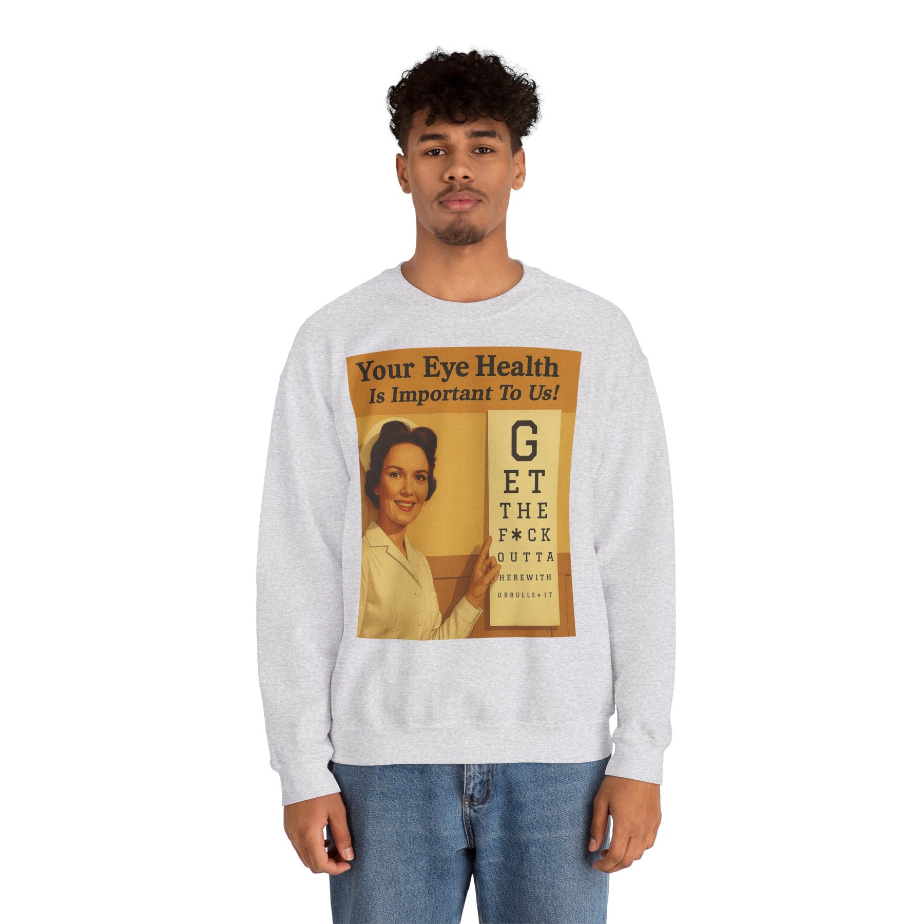 „Eye Health – Bullsh*t Edition“ – Satire-Sweatshirt im Retrolook – Freches Satire-Design für mutige Statements | True Insights