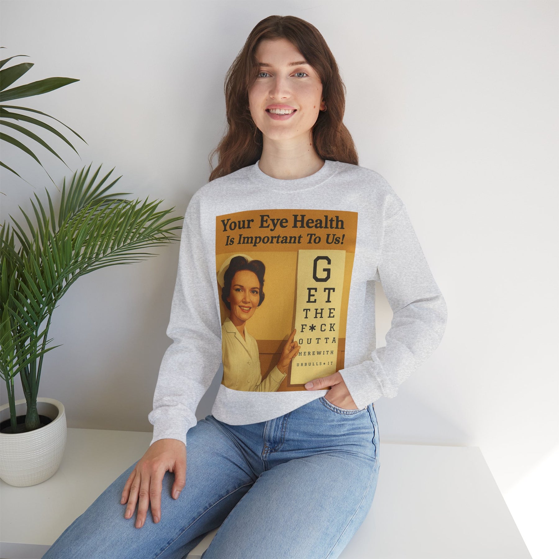 „Eye Health – Bullsh*t Edition“ – Satire-Sweatshirt im Retrolook – Freches Satire-Design für mutige Statements | True Insights
