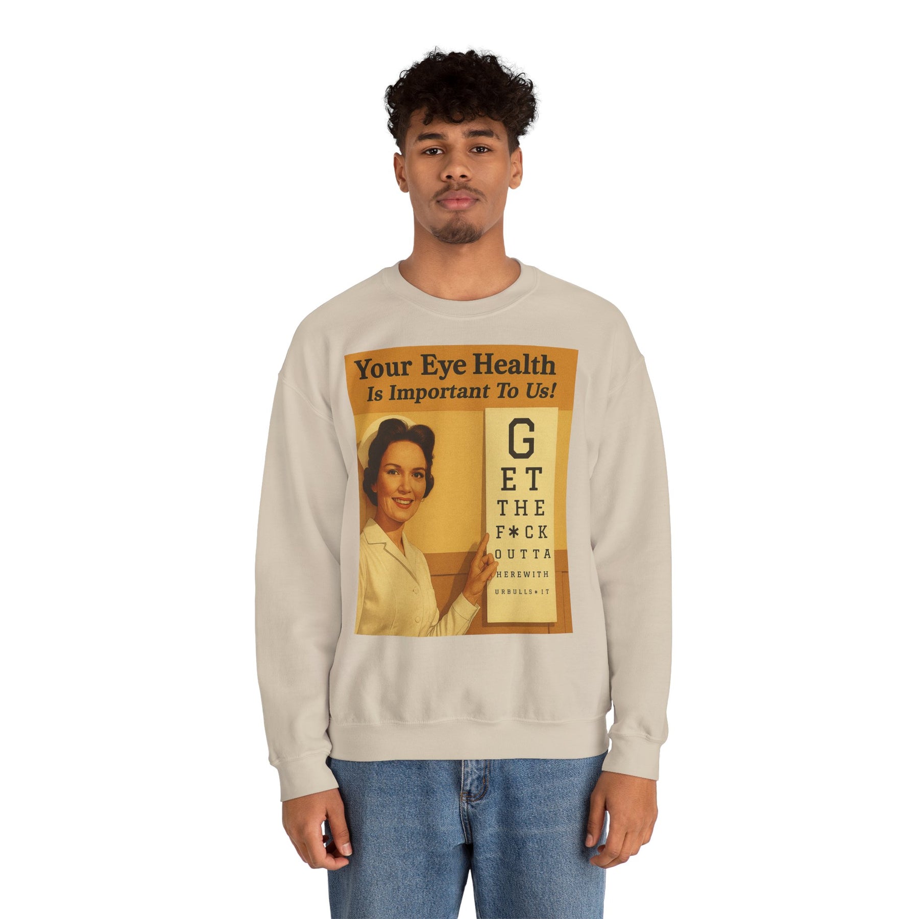 „Eye Health – Bullsh*t Edition“ – Satire-Sweatshirt im Retrolook – Freches Satire-Design für mutige Statements | True Insights