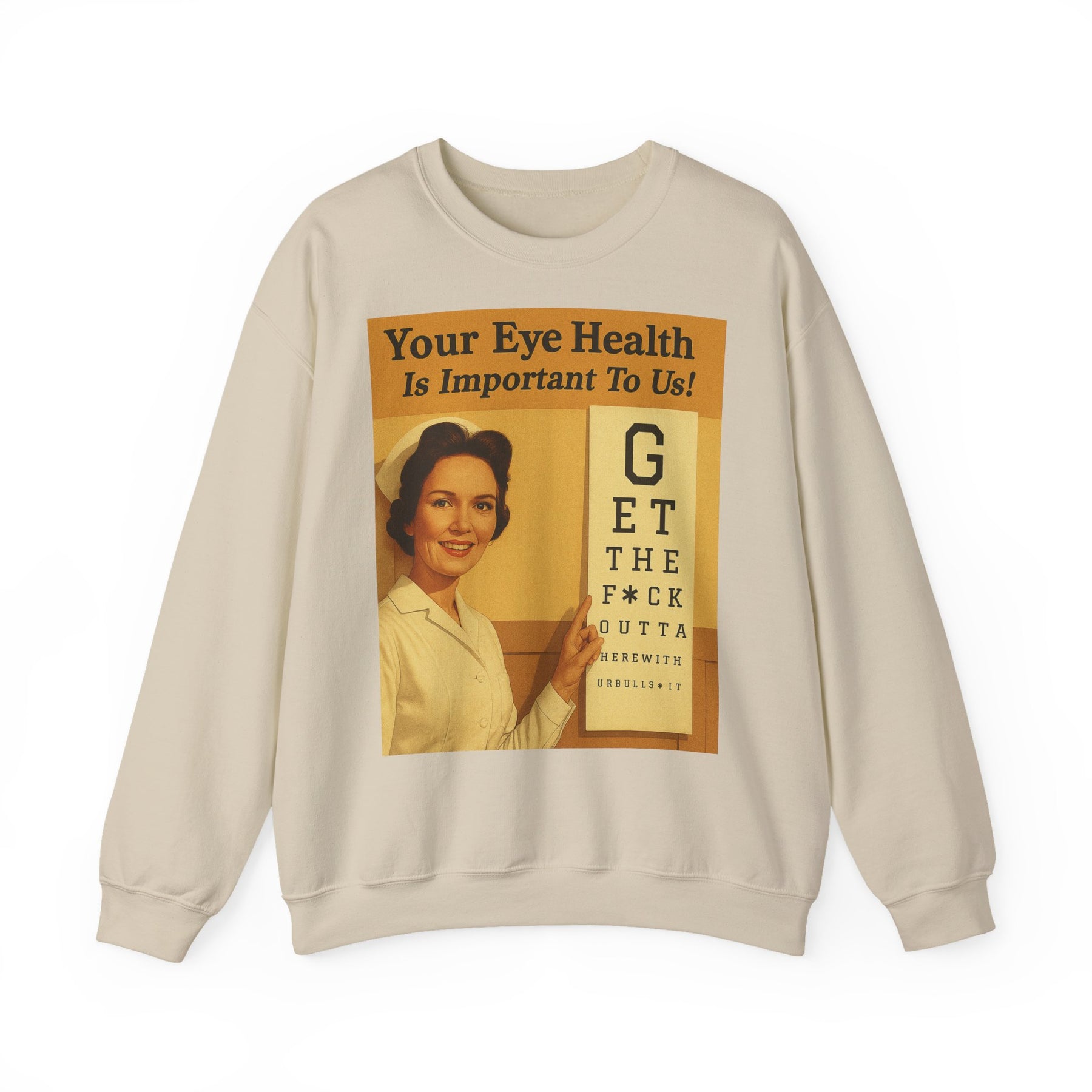 „Eye Health – Bullsh*t Edition“ – Satire-Sweatshirt im Retrolook – Freches Satire-Design für mutige Statements | True Insights