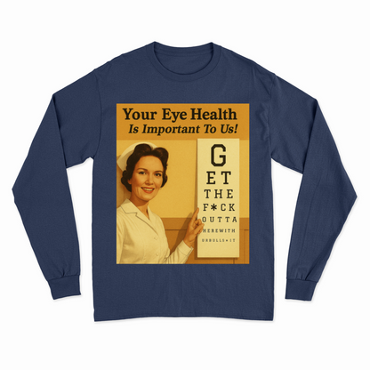 „Eye Health – Bullsh*t Edition“ – Satire-Sweatshirt im Retrolook-True Insights