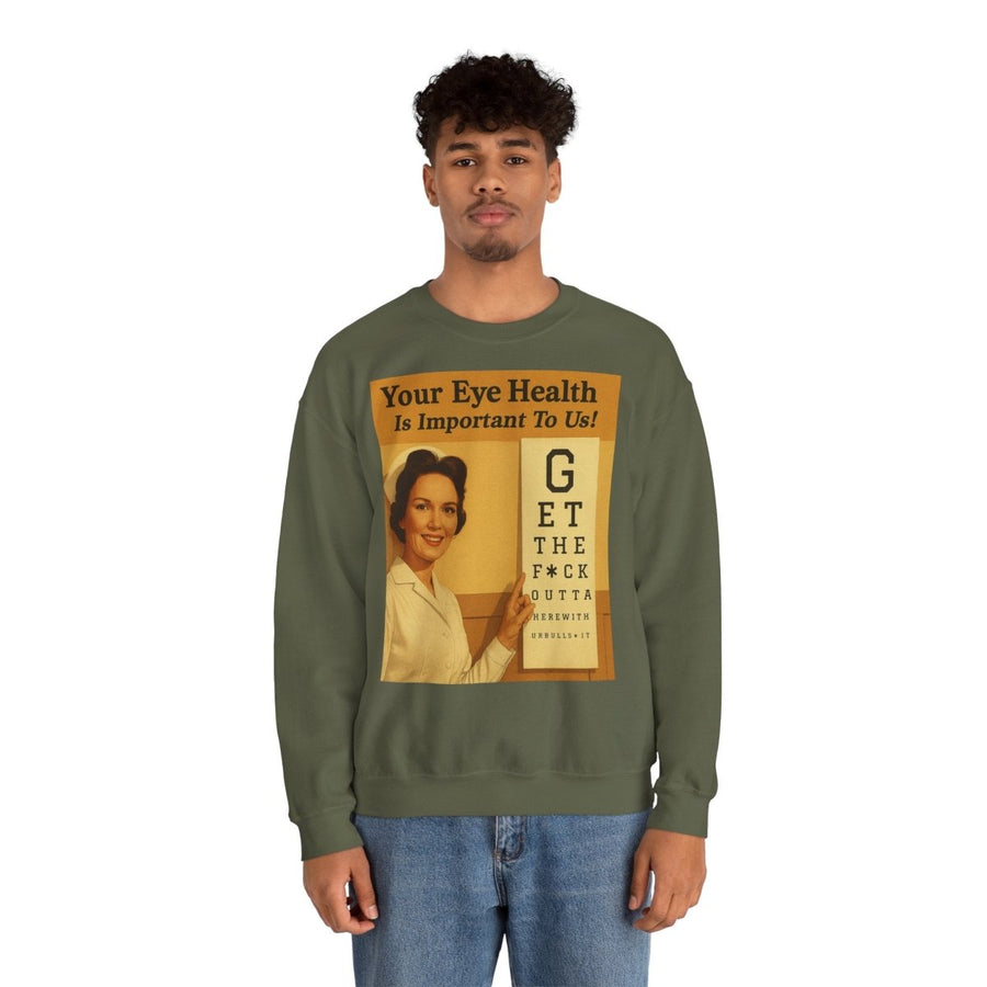 „Eye Health – Bullsh*t Edition“ – Satire-Sweatshirt im Retrolook – Freches Satire-Design für mutige Statements | True Insights