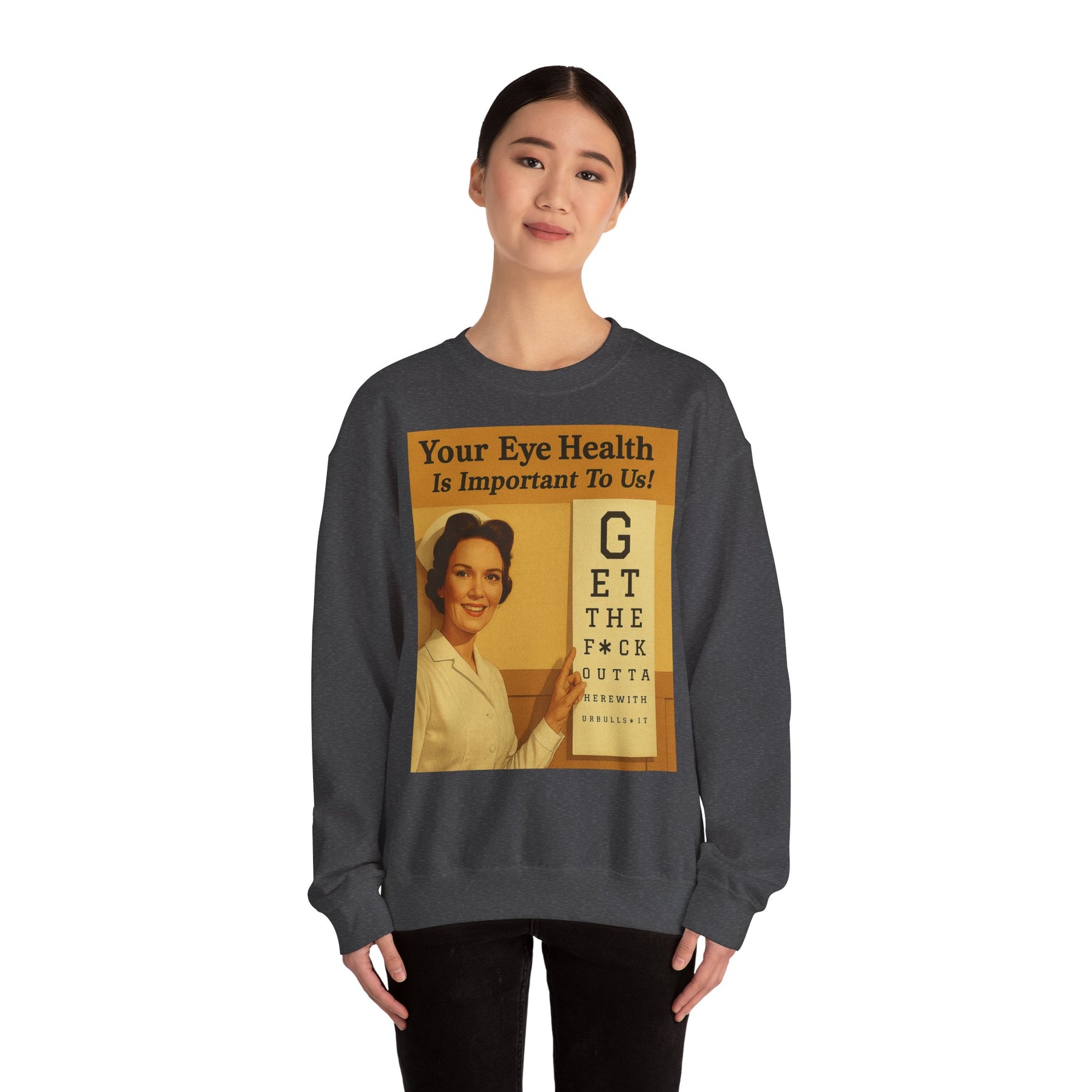 „Eye Health – Bullsh*t Edition“ – Satire-Sweatshirt im Retrolook – Freches Satire-Design für mutige Statements | True Insights