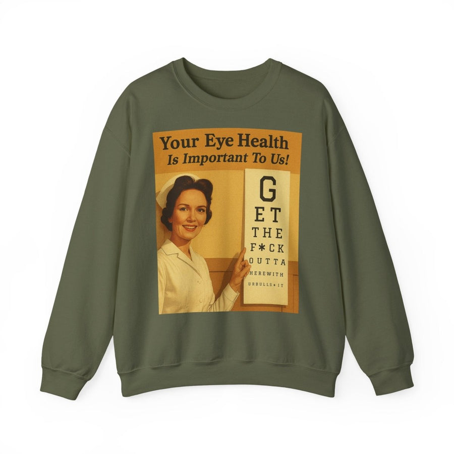 „Eye Health – Bullsh*t Edition“ – Satire-Sweatshirt im Retrolook – Freches Satire-Design für mutige Statements | True Insights