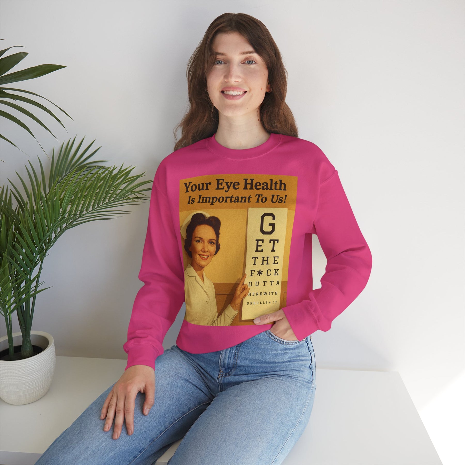 „Eye Health – Bullsh*t Edition“ – Satire-Sweatshirt im Retrolook – Freches Satire-Design für mutige Statements | True Insights