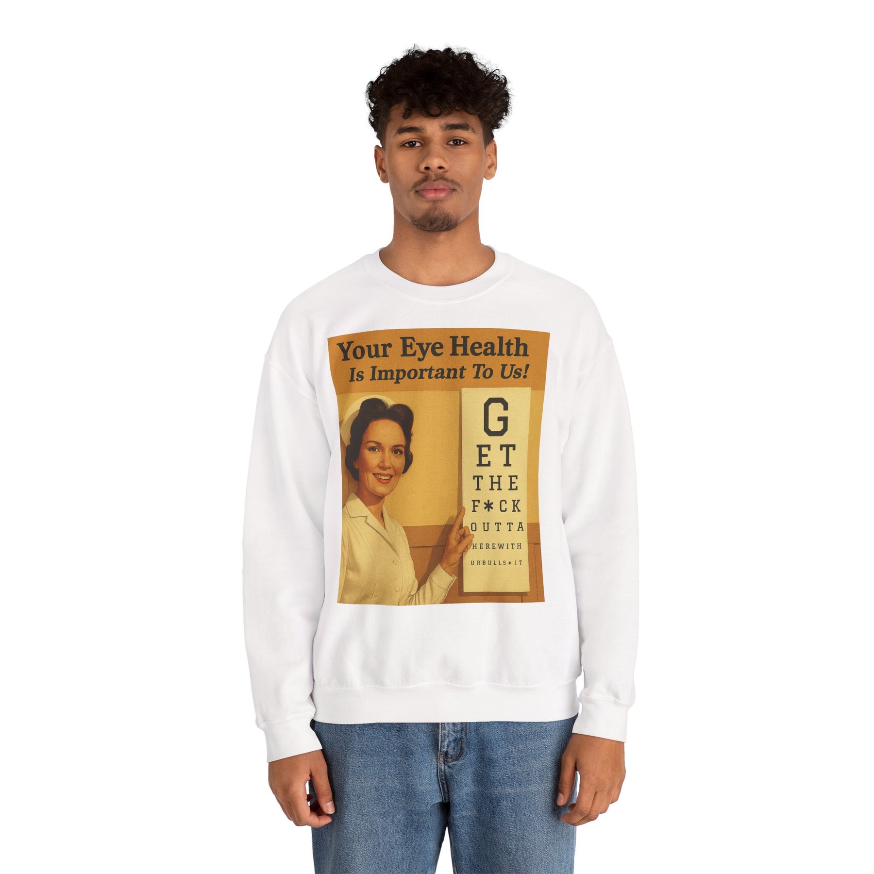 „Eye Health – Bullsh*t Edition“ – Satire-Sweatshirt im Retrolook – Freches Satire-Design für mutige Statements | True Insights
