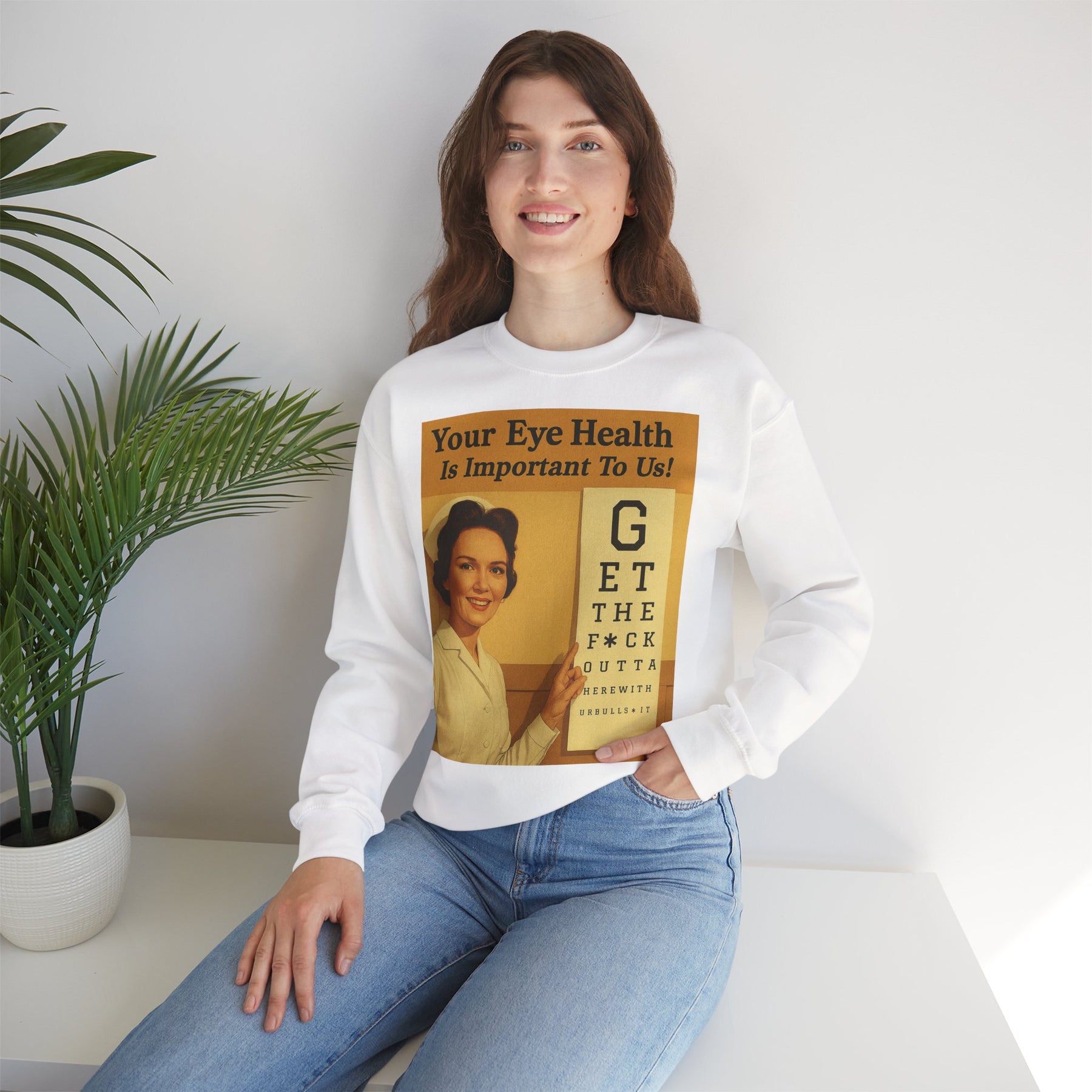 „Eye Health – Bullsh*t Edition“ – Satire-Sweatshirt im Retrolook – Freches Satire-Design für mutige Statements | True Insights