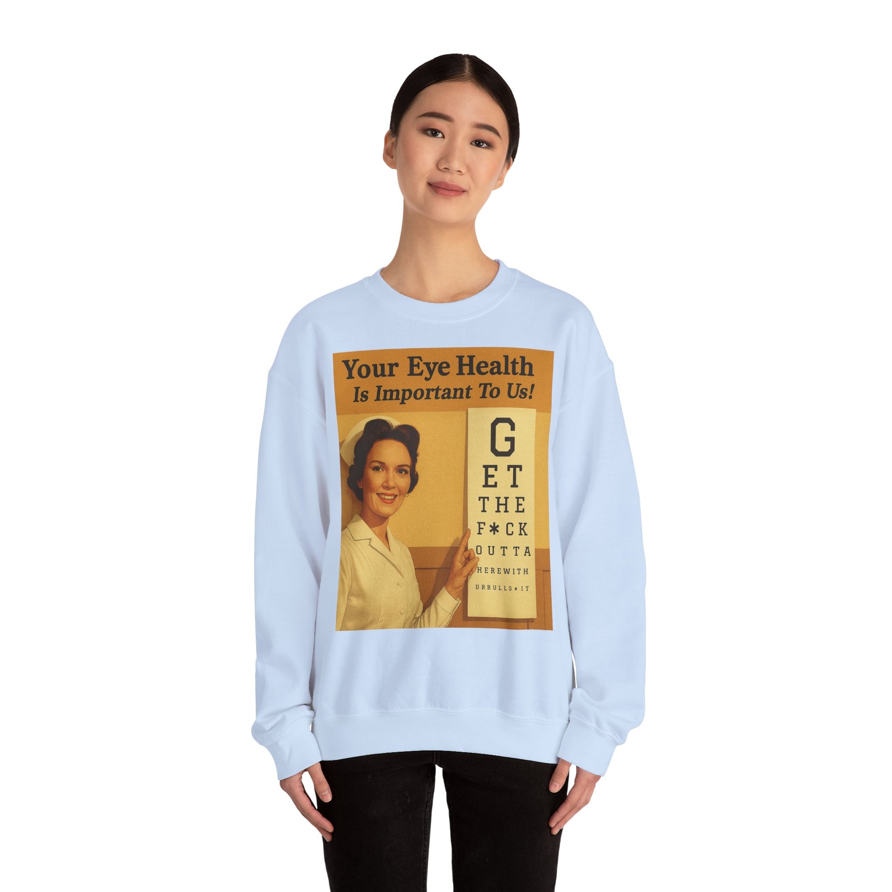 „Eye Health – Bullsh*t Edition“ – Satire-Sweatshirt im Retrolook – Freches Satire-Design für mutige Statements | True Insights