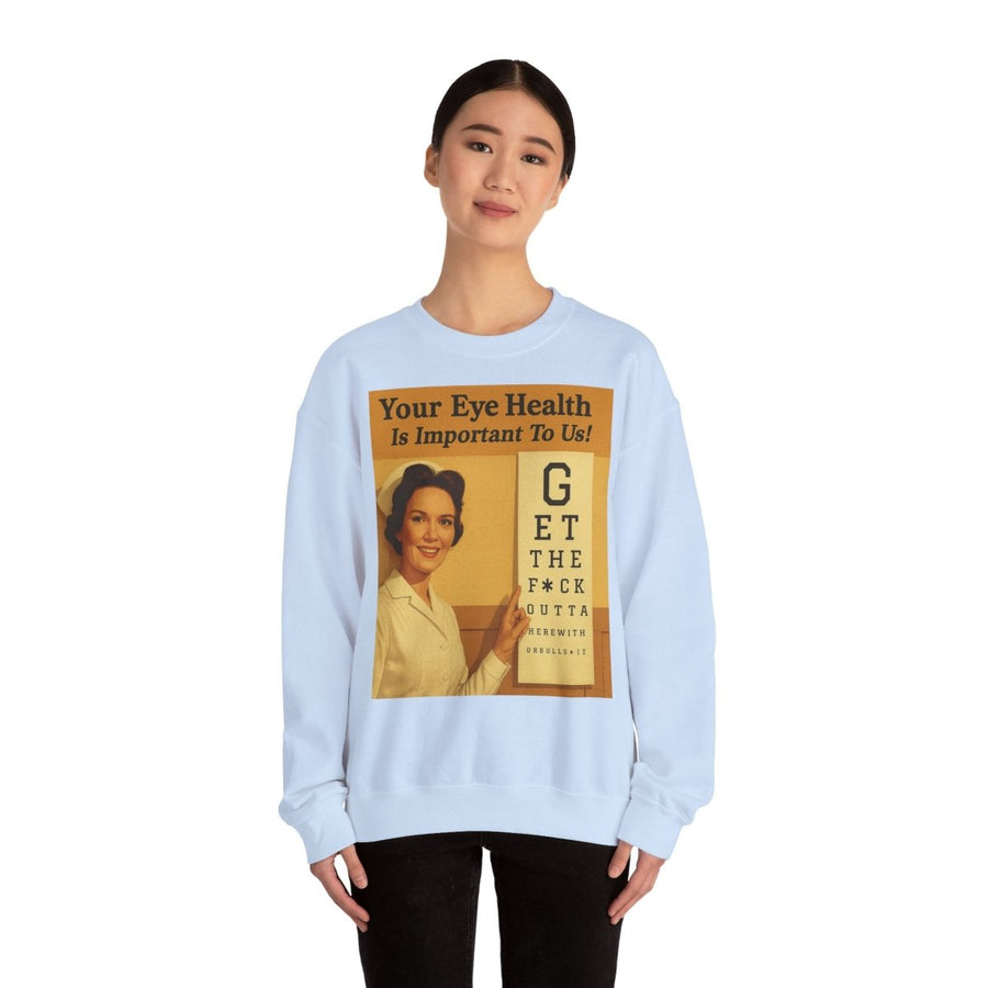 „Eye Health – Bullsh*t Edition“ – Satire-Sweatshirt im Retrolook – Freches Satire-Design für mutige Statements | True Insights