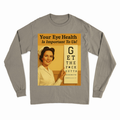 „Eye Health – Bullsh*t Edition“ – Satire-Sweatshirt im Retrolook-True Insights