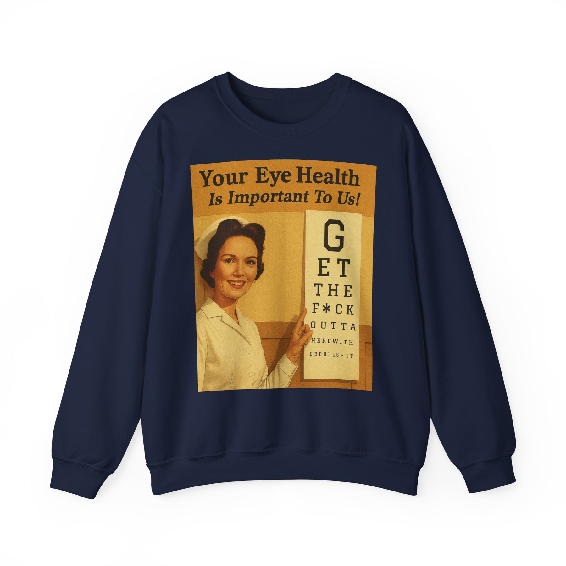 „Eye Health – Bullsh*t Edition“ – Satire-Sweatshirt im Retrolook – Freches Satire-Design für mutige Statements | True Insights