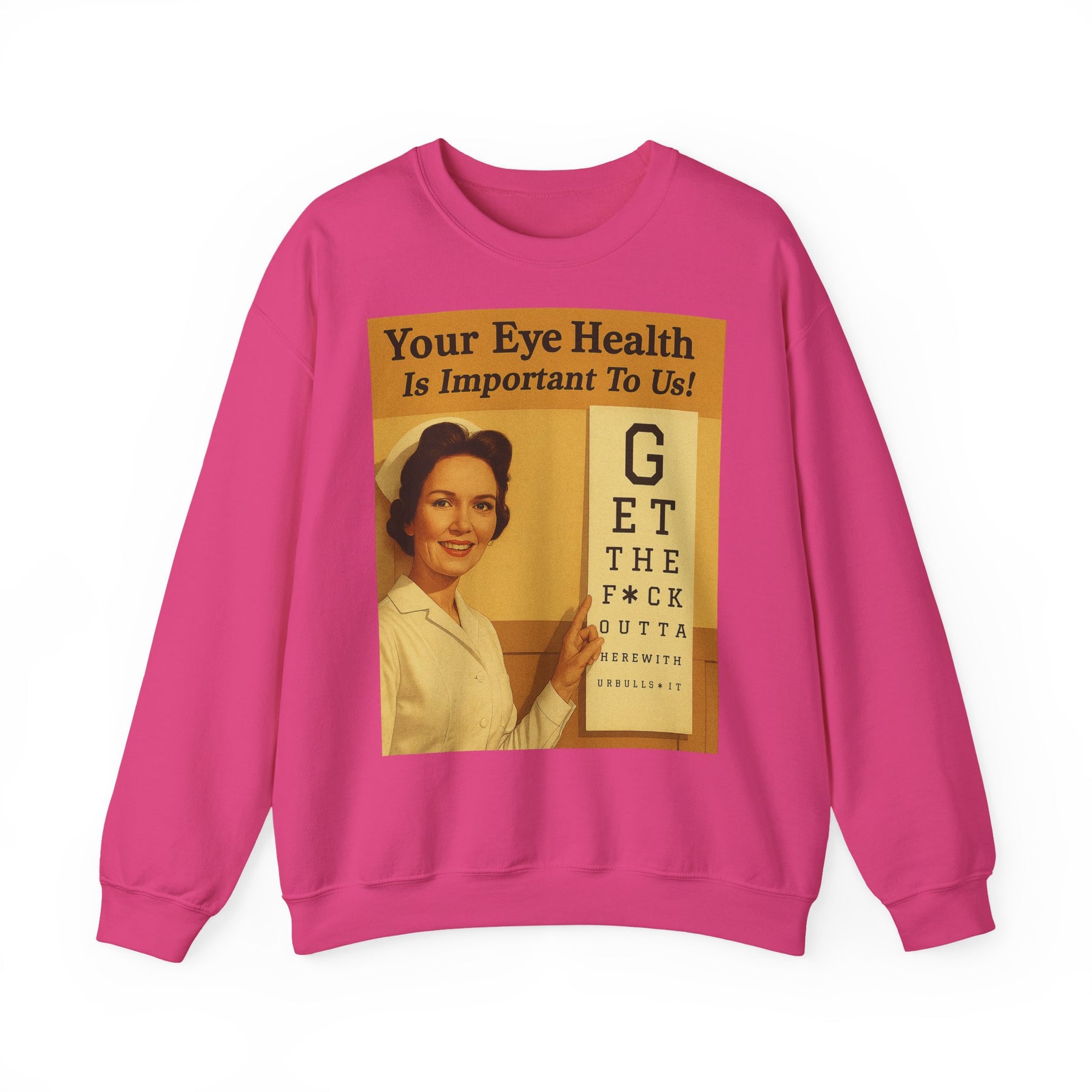 „Eye Health – Bullsh*t Edition“ – Satire-Sweatshirt im Retrolook – Freches Satire-Design für mutige Statements | True Insights