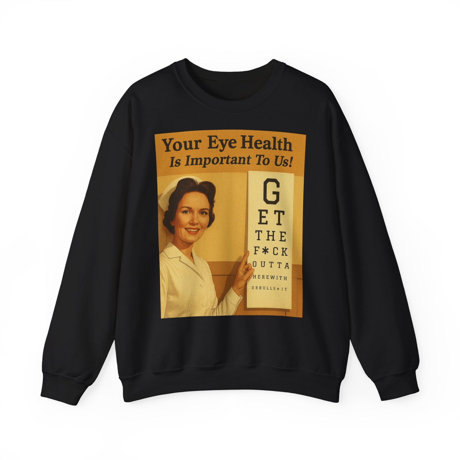 „Eye Health – Bullsh*t Edition“ – Satire-Sweatshirt im Retrolook – Freches Satire-Design für mutige Statements | True Insights