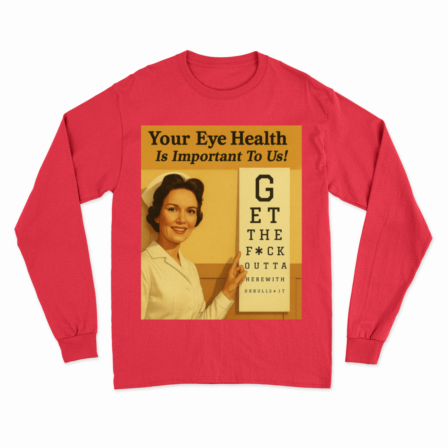 „Eye Health – Bullsh*t Edition“ – Satire-Sweatshirt im Retrolook-True Insights