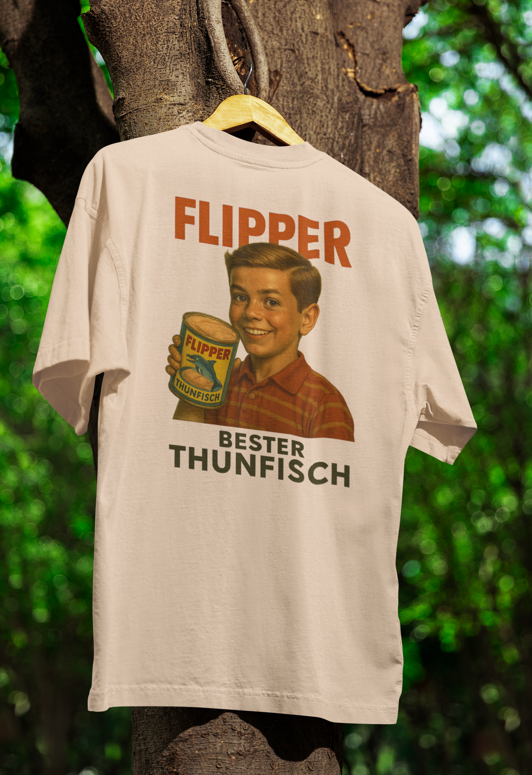 Flipper Thunfisch Retro Shirt – Satirisches Vintage Design | True Insights-T-Shirt-True Insights