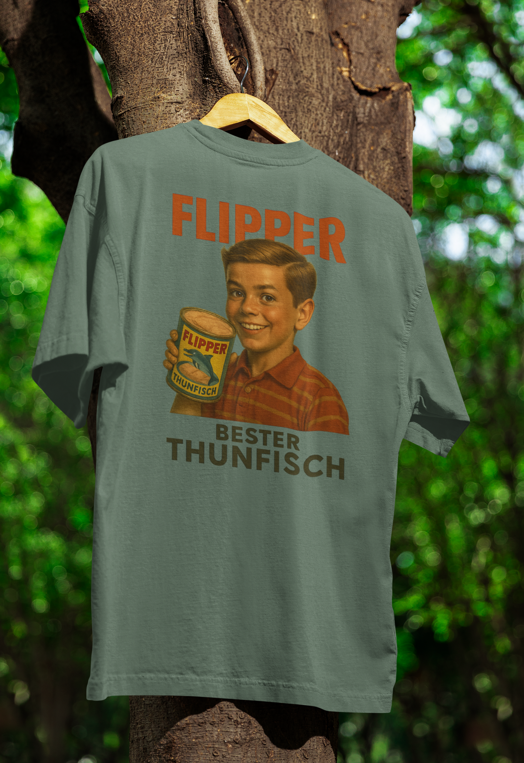 Flipper Thunfisch Retro Shirt – Satirisches Vintage Design | True Insights-T-Shirt-True Insights
