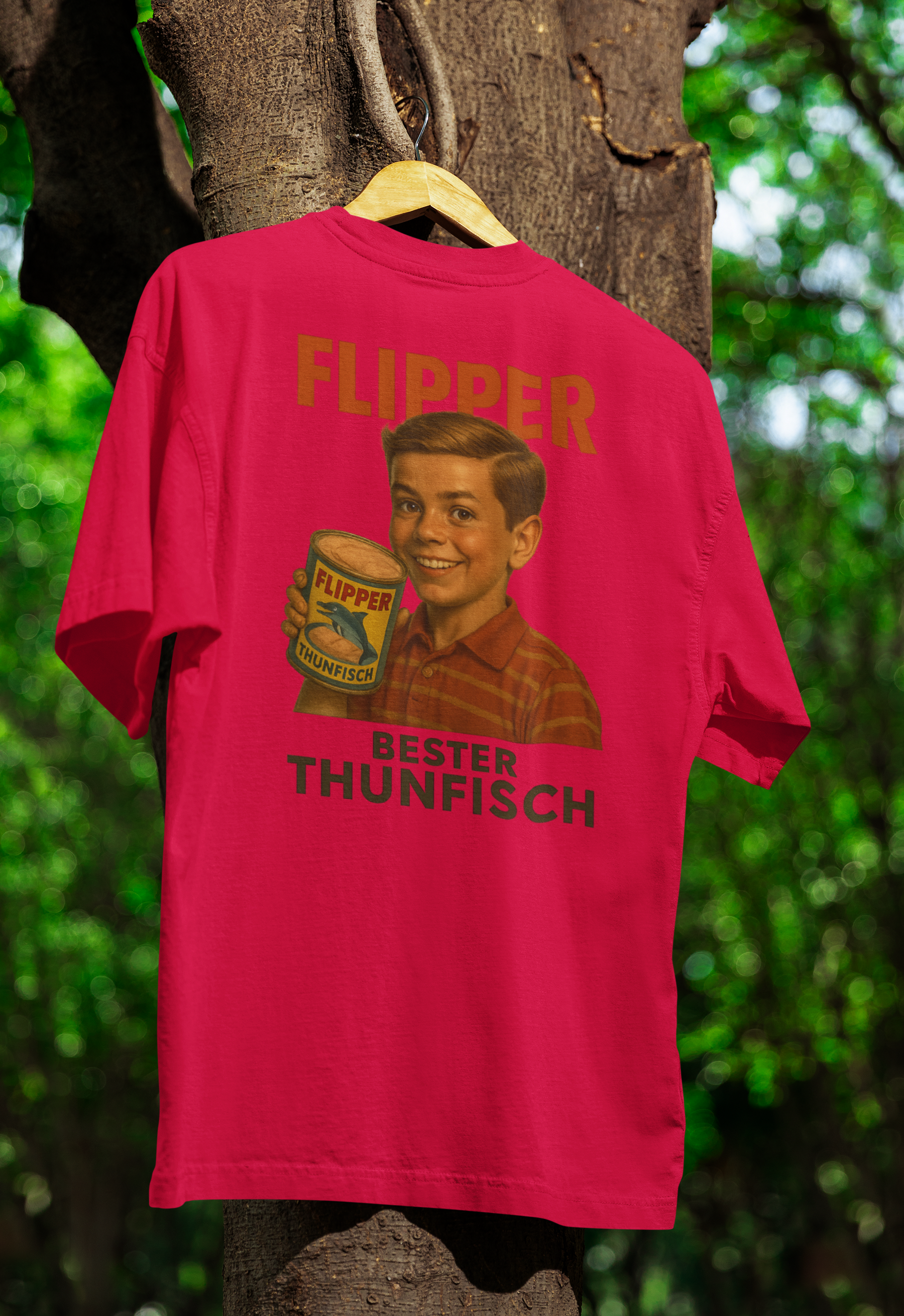 Flipper Thunfisch Retro Shirt – Satirisches Vintage Design | True Insights-T-Shirt-True Insights
