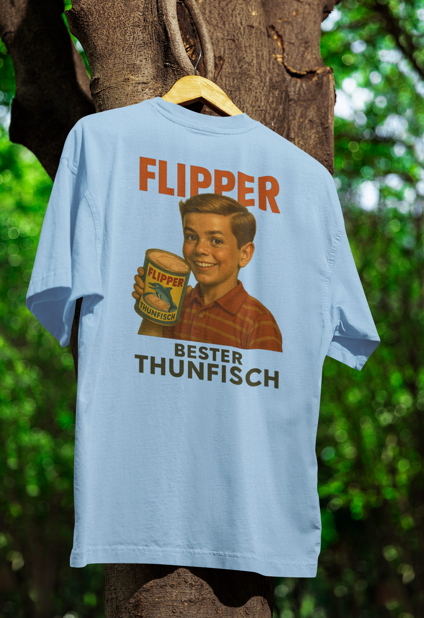 Flipper Thunfisch Retro Shirt – Satirisches Vintage Design | True Insights-T-Shirt-True Insights