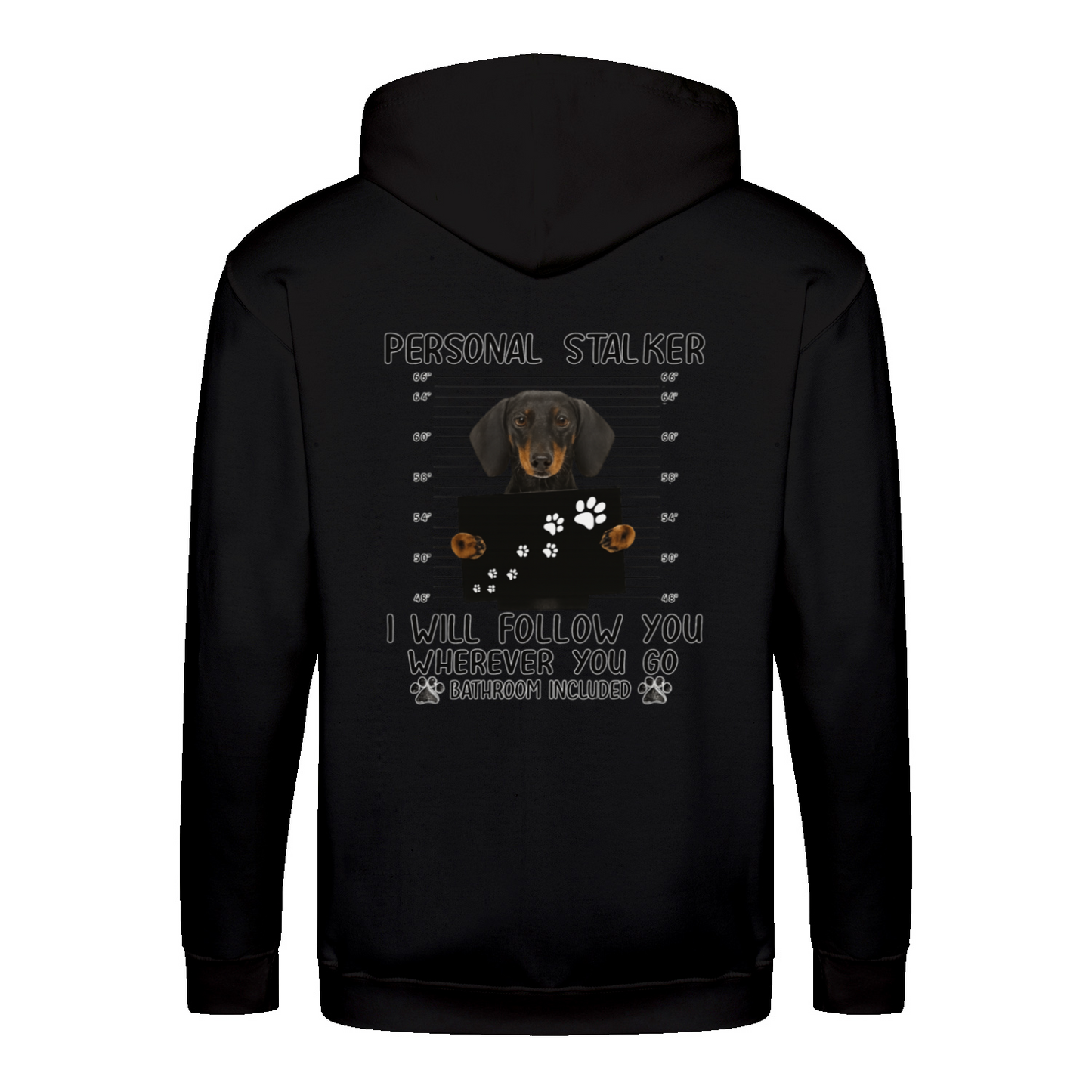 Funny Dachshund Zip Hoodie – „Personal Stalker“ Cartoon – Dog Lover Gift-True Insights