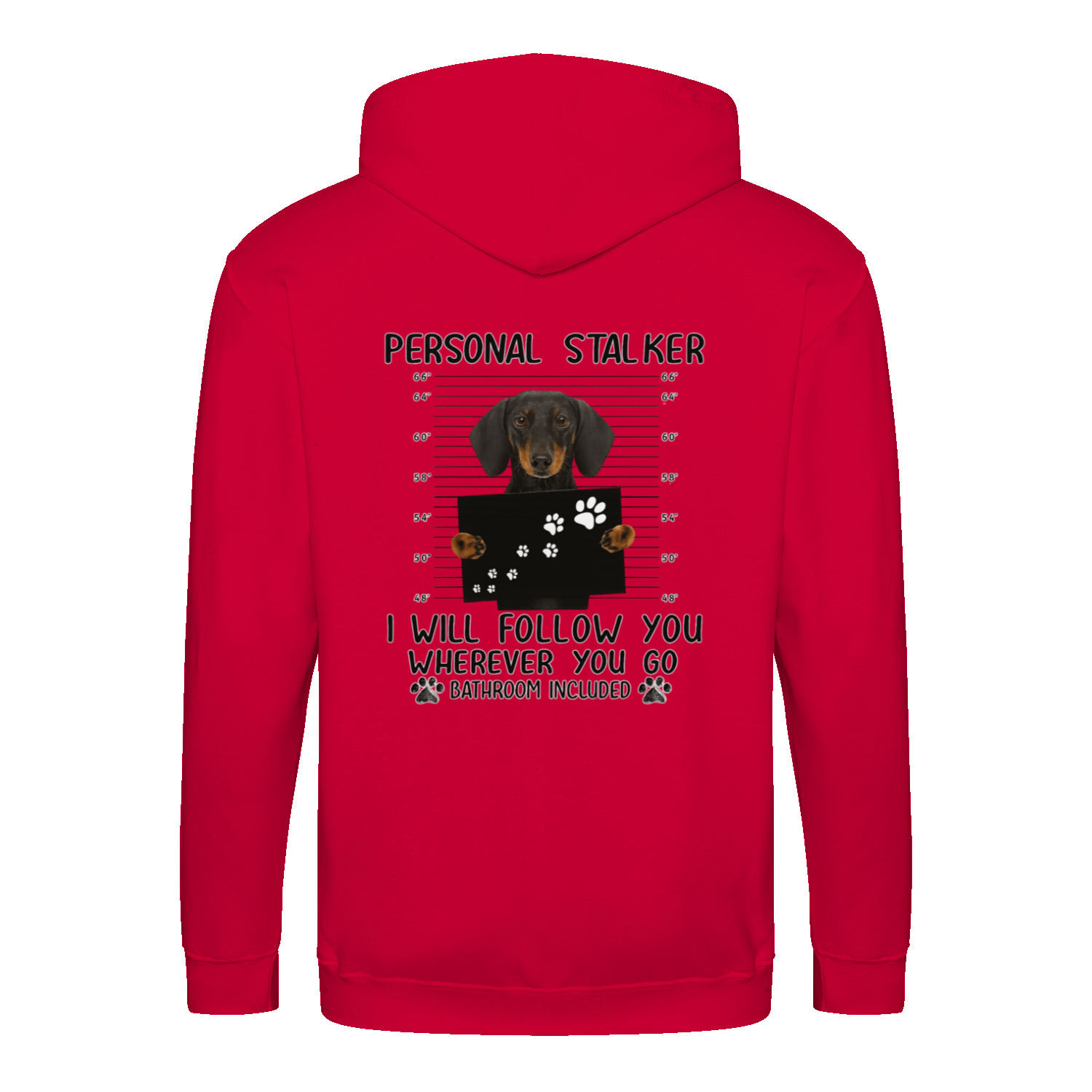 Funny Dachshund Zip Hoodie – „Personal Stalker“ Cartoon – Dog Lover Gift-True Insights