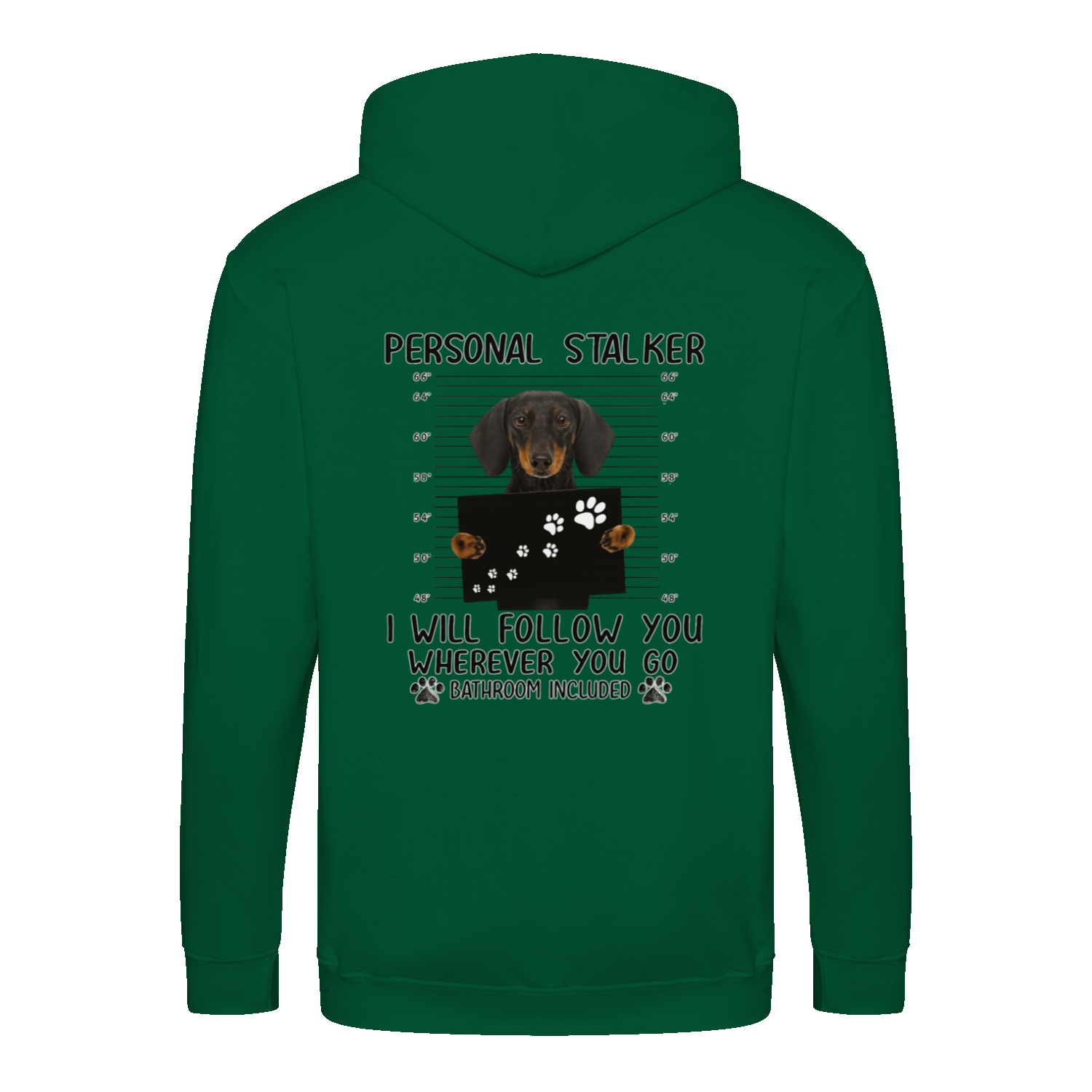 Funny Dachshund Zip Hoodie – „Personal Stalker“ Cartoon – Dog Lover Gift-True Insights