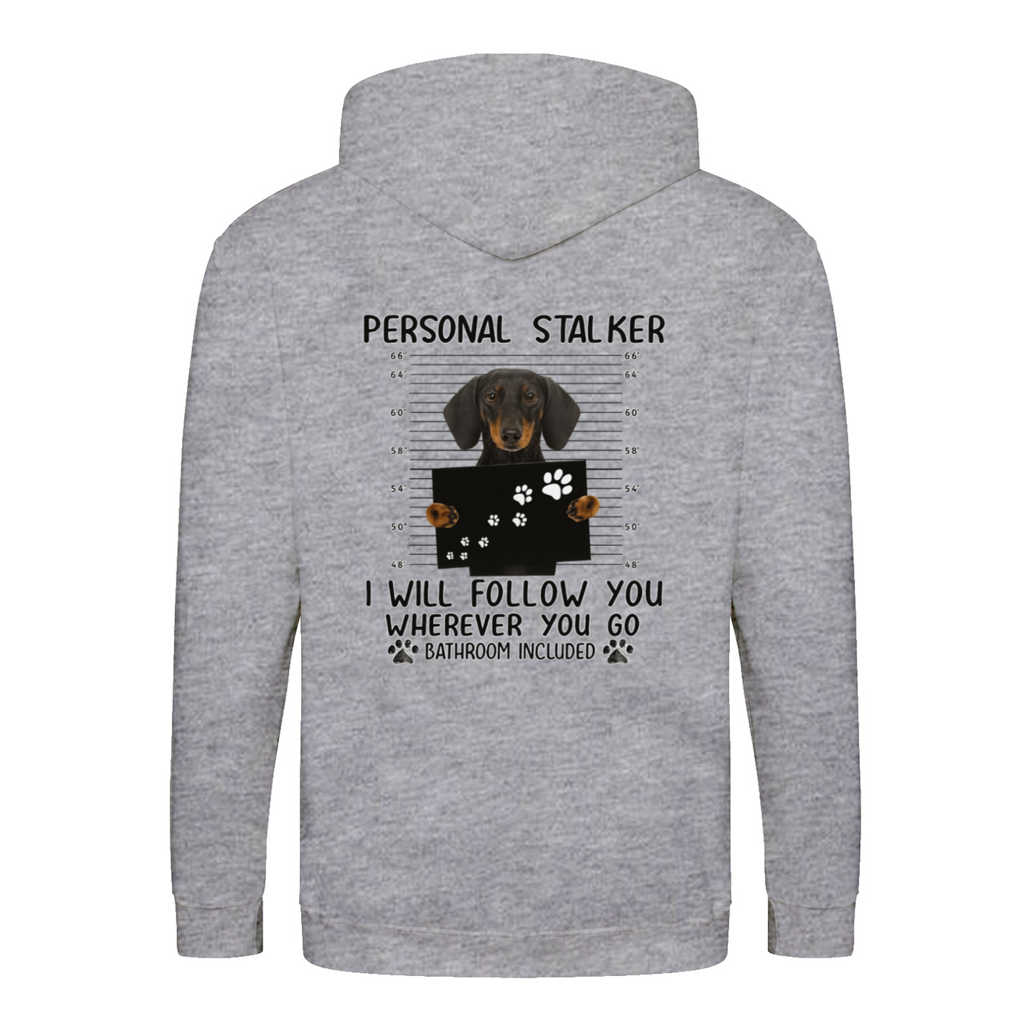 Funny Dachshund Zip Hoodie – „Personal Stalker“ Cartoon – Dog Lover Gift-True Insights