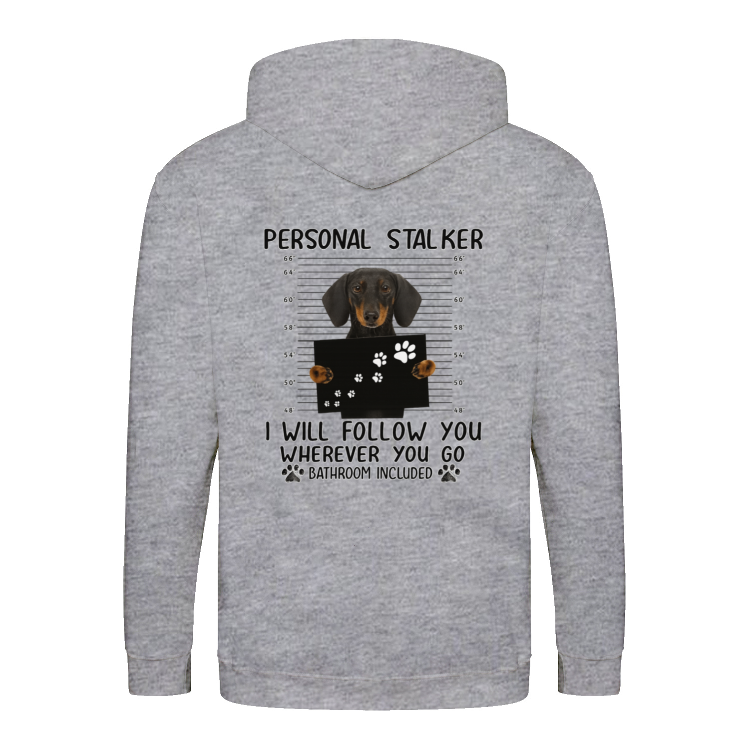 Funny Dachshund Zip Hoodie – „Personal Stalker“ Cartoon – Dog Lover Gift-True Insights