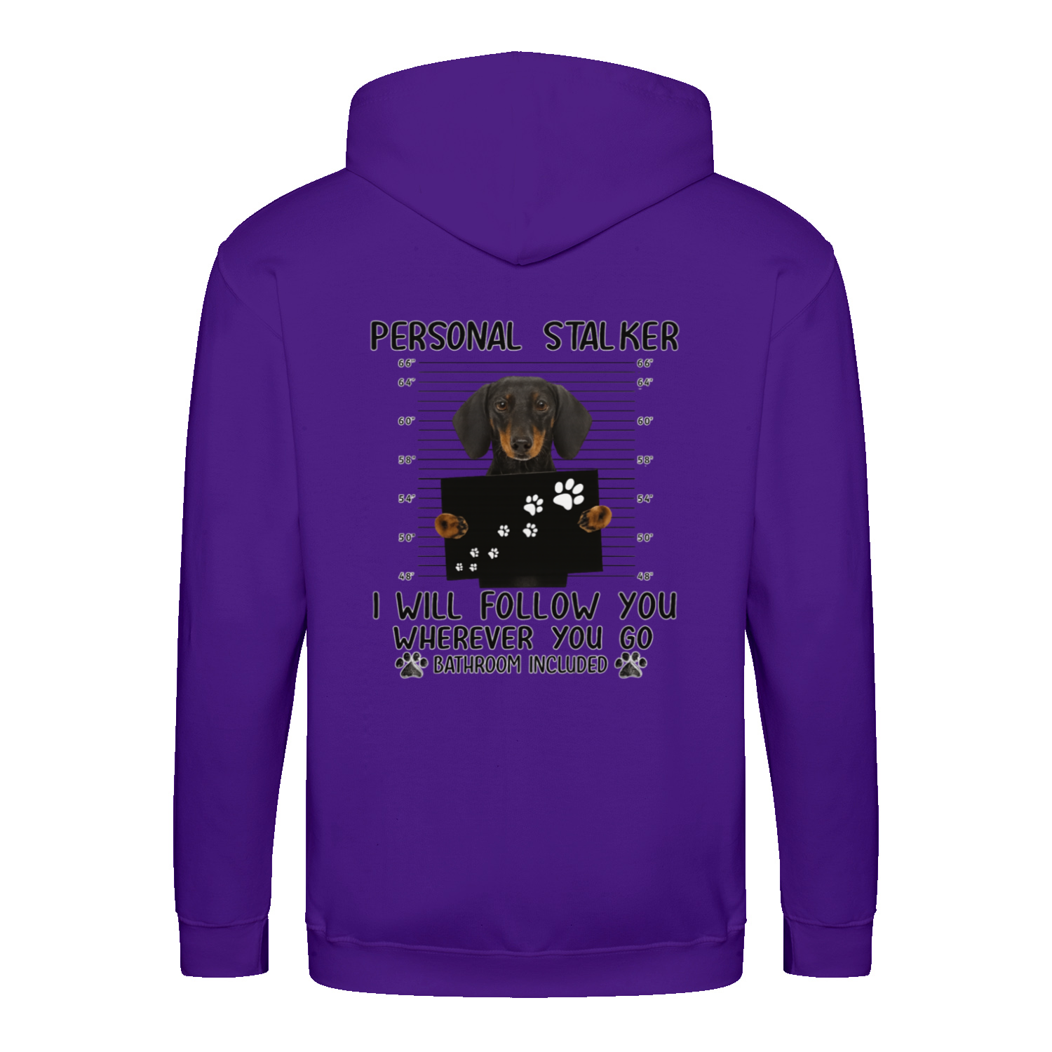 Funny Dachshund Zip Hoodie – „Personal Stalker“ Cartoon – Dog Lover Gift-True Insights