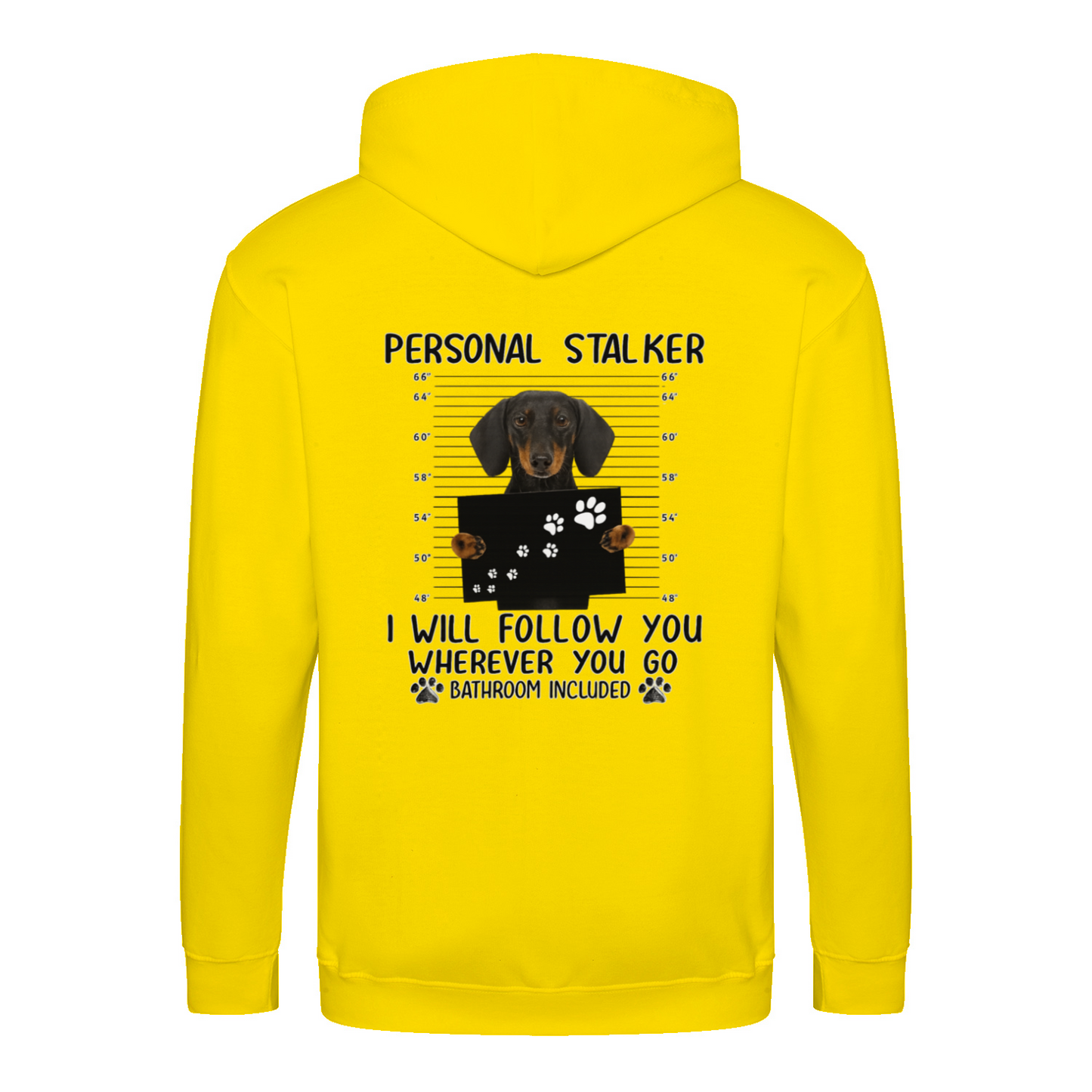 Funny Dachshund Zip Hoodie – „Personal Stalker“ Cartoon – Dog Lover Gift-True Insights