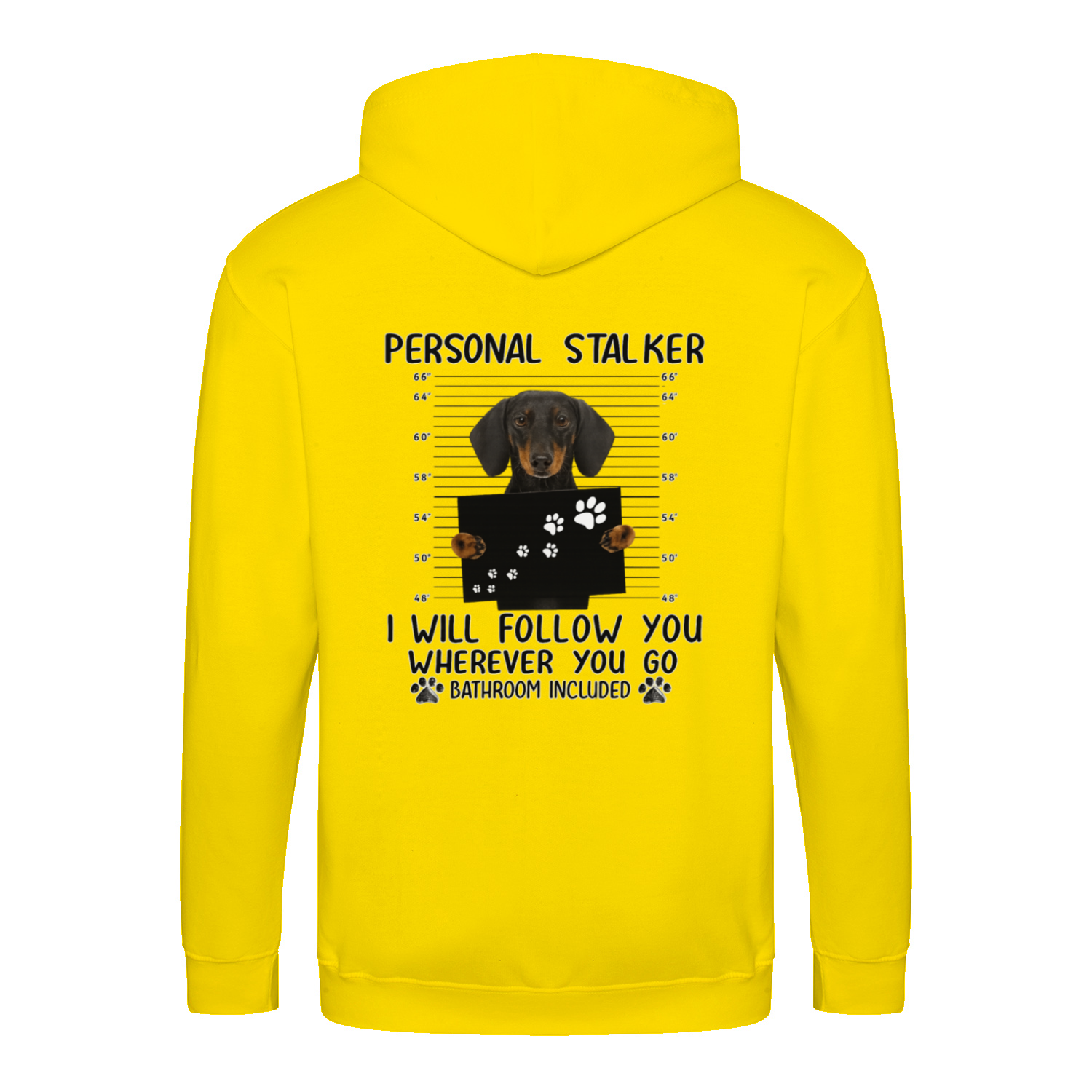 Funny Dachshund Zip Hoodie – „Personal Stalker“ Cartoon – Dog Lover Gift-True Insights