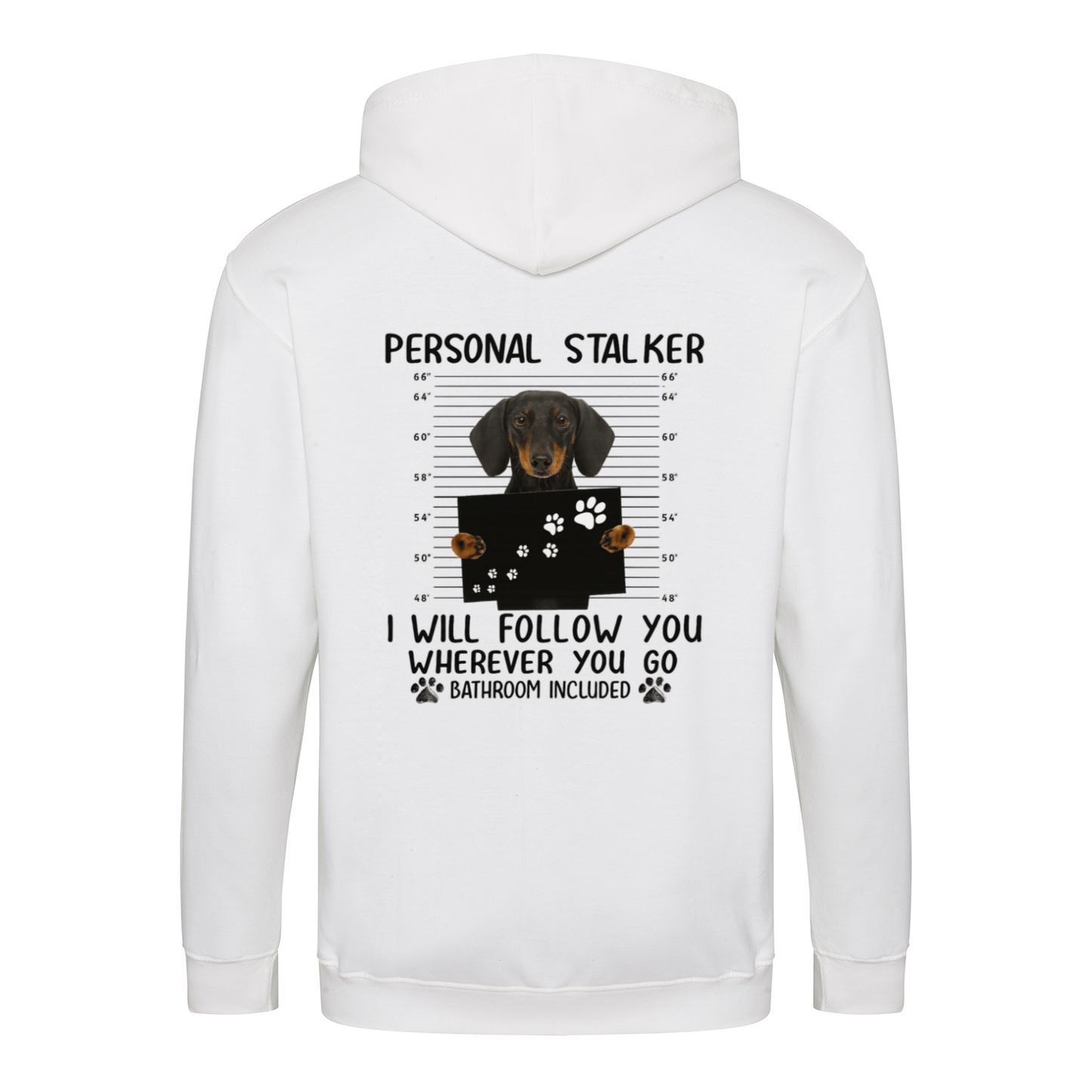 Funny Dachshund Zip Hoodie – „Personal Stalker“ Cartoon – Dog Lover Gift-True Insights