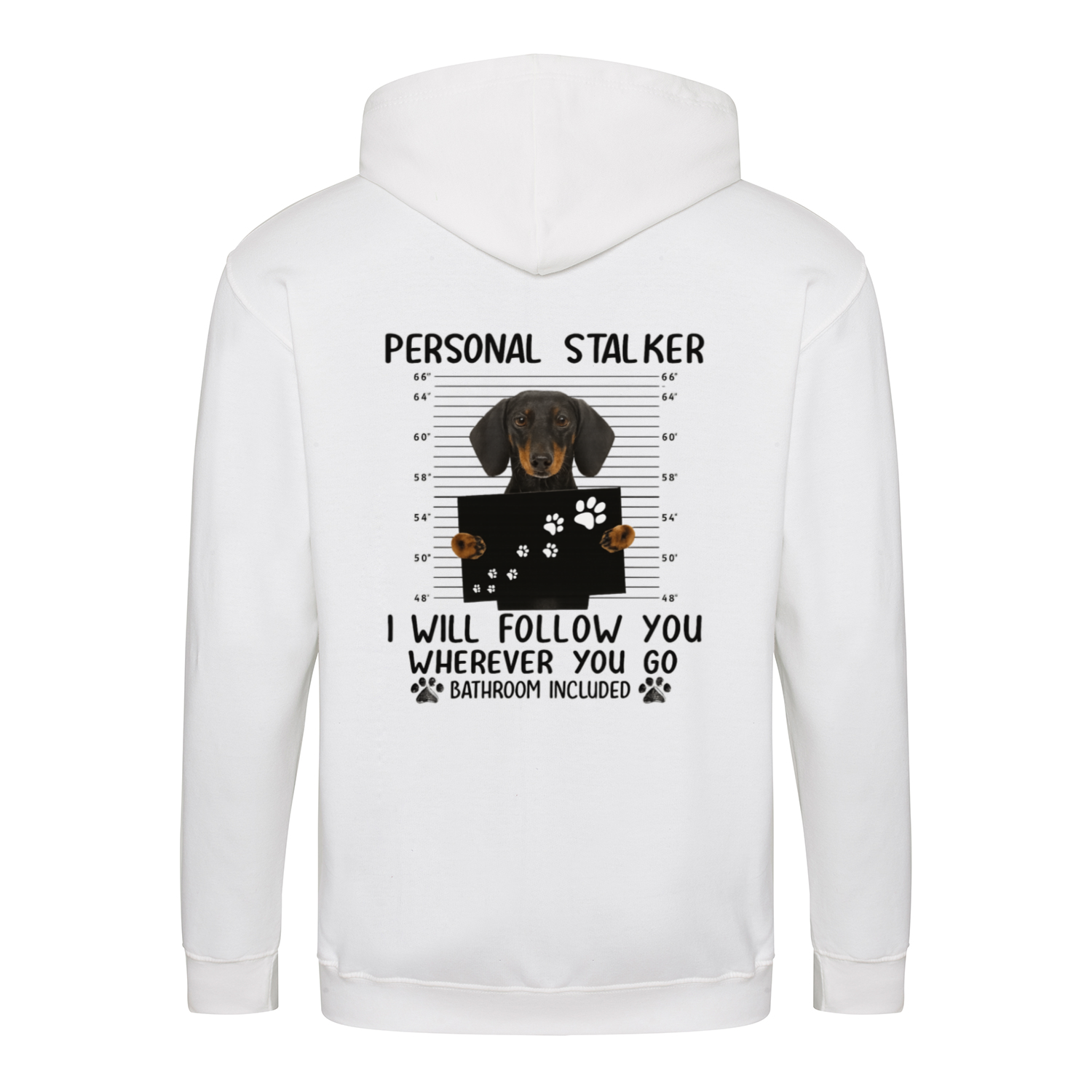 Funny Dachshund Zip Hoodie – „Personal Stalker“ Cartoon – Dog Lover Gift-True Insights