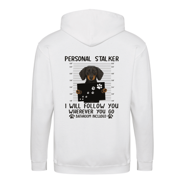 Funny Dachshund Zip Hoodie – „Personal Stalker“ Cartoon – Dog Lover Gift-True Insights