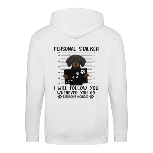 Funny Dachshund Zip Hoodie – „Personal Stalker“ Cartoon – Dog Lover Gift-True Insights