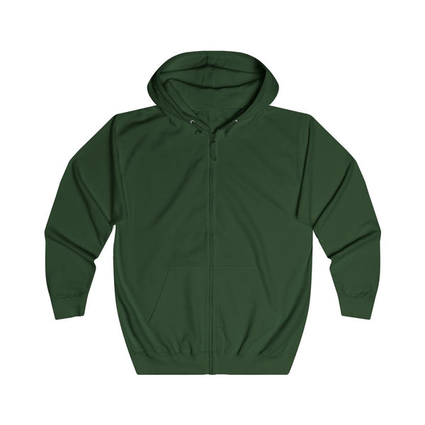 Geschenk zum 70. Geburtstag – Sweatjacke Jahrgang 1957 Muscle Car – Bottle Green – Vorderansicht