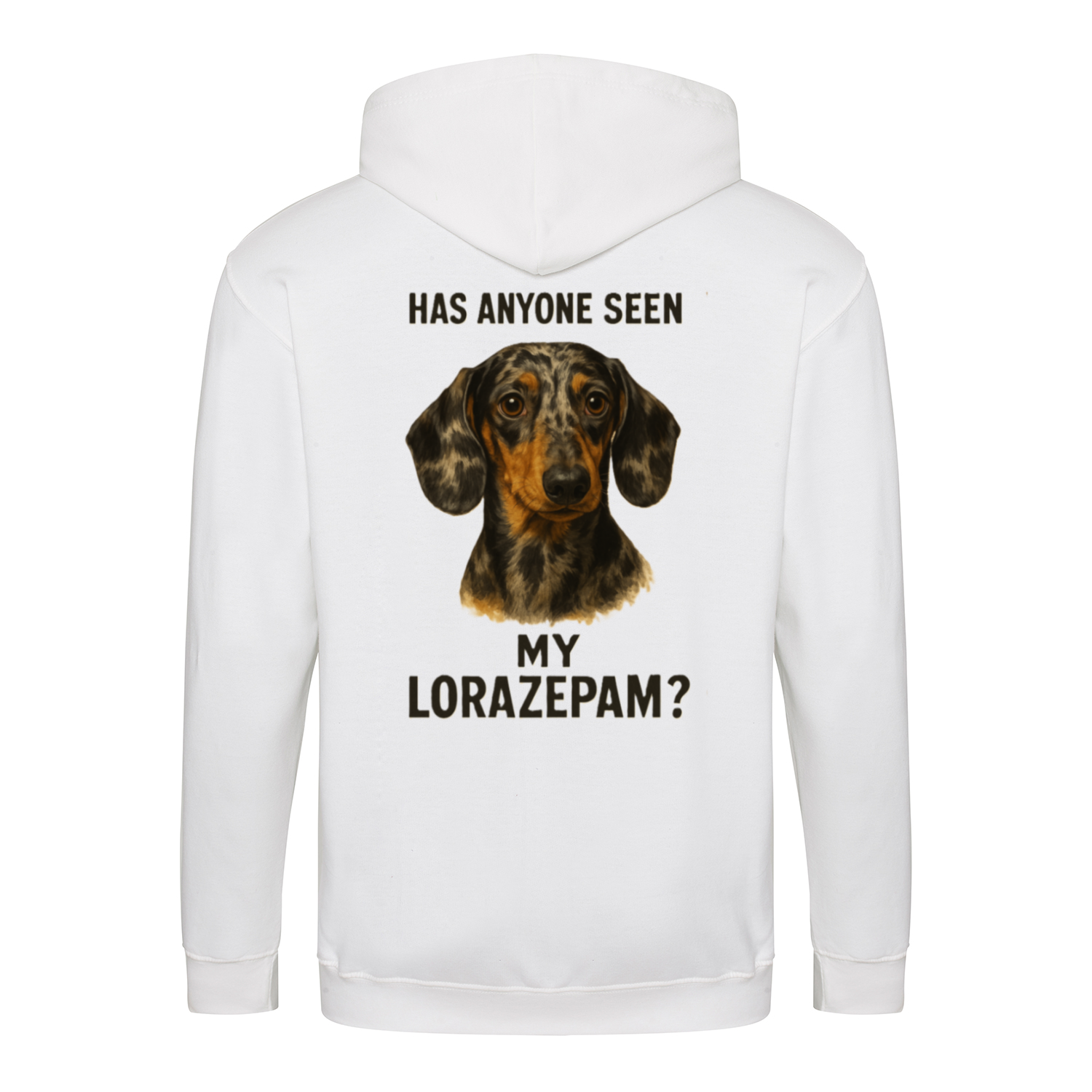 Has Anyone Seen My Lorazepam Hoodie – Satirischer Dackel-Hoodie mit Humor & Haltung-Zip Hoodie-True Insights