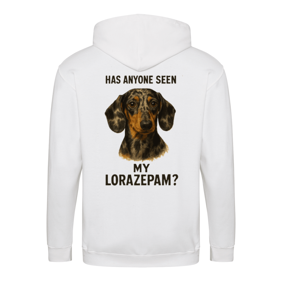 Has Anyone Seen My Lorazepam Hoodie – Satirischer Dackel-Hoodie mit Humor & Haltung-Zip Hoodie-True Insights