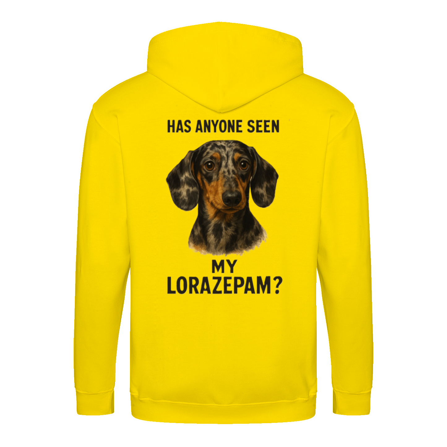 Has Anyone Seen My Lorazepam Hoodie – Satirischer Dackel-Hoodie mit Humor & Haltung-Zip Hoodie-True Insights