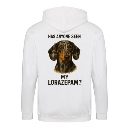 Has Anyone Seen My Lorazepam Hoodie – Satirischer Dackel-Hoodie mit Humor & Haltung-Zip Hoodie-True Insights
