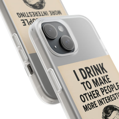 Hemingway – „I Drink To Make Other People More Interesting“-Phone Case-True Insights