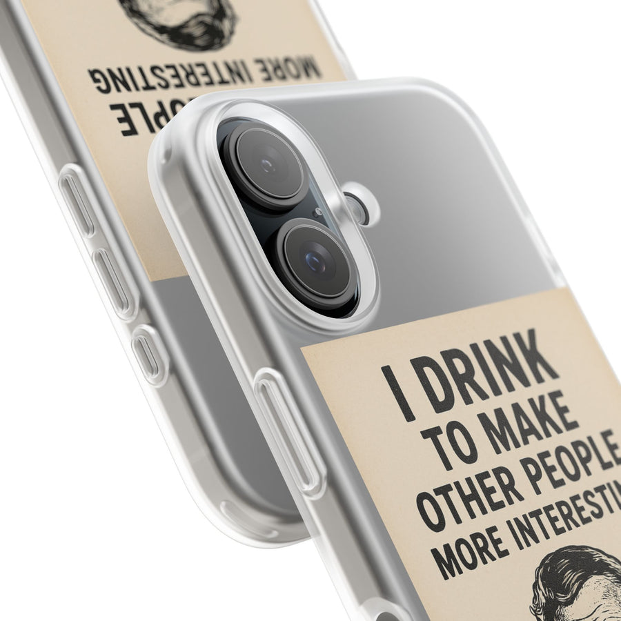 Hemingway – „I Drink To Make Other People More Interesting“-Phone Case-True Insights