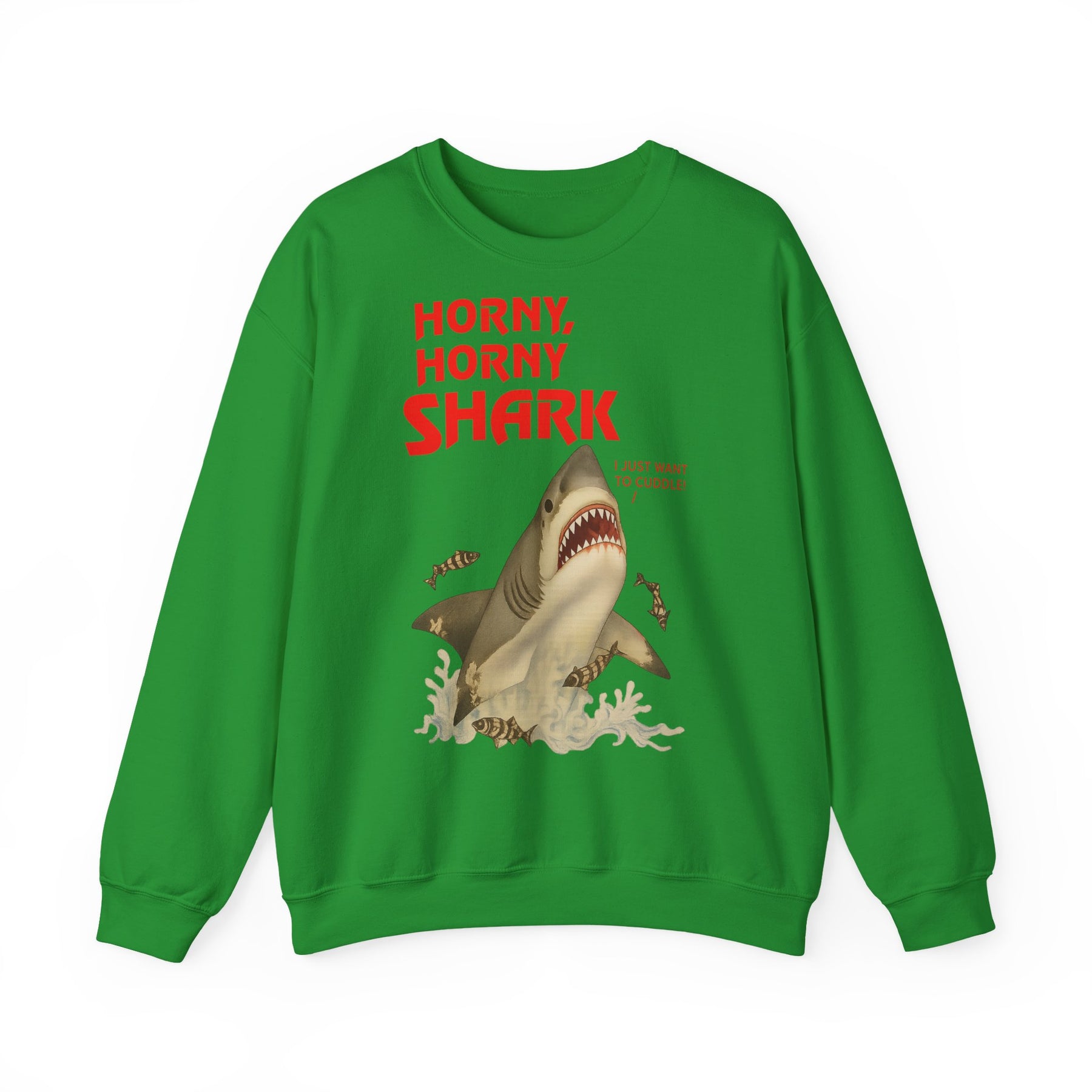 🦈 Horny, Horny Shark – Provokantes Sweatshirt mit Kuschelansage – Freches Satire-Design für mutige Statements | True Insights