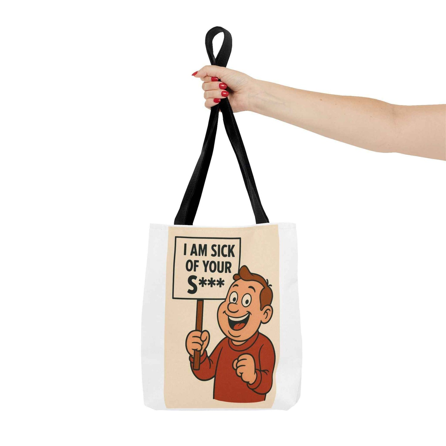„I Am Sick of Your S*“ – Retro-Comic-Look Tote Bag