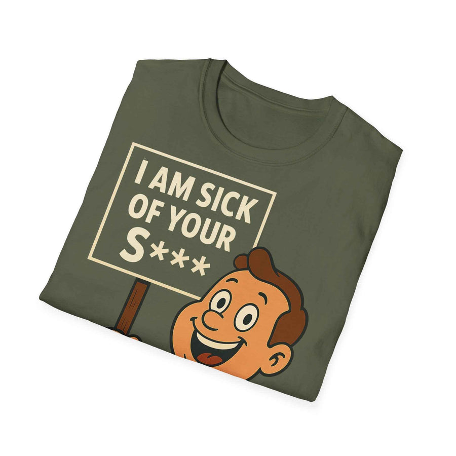 True Insights T-Shirt I Am Sick of Your S Comic-Print frontal getragen im Lifestyle-Look